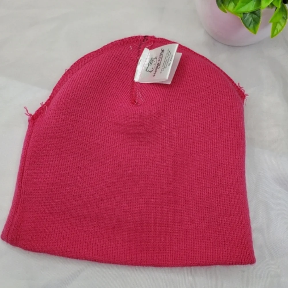 ♡♡ Hello Kitty Knit Beanie Black and Pink One Size Girls